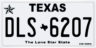 TX license plate DLS6207