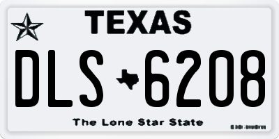 TX license plate DLS6208