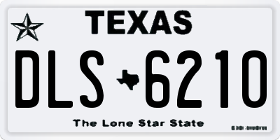 TX license plate DLS6210