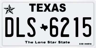 TX license plate DLS6215