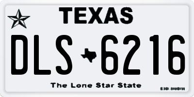 TX license plate DLS6216