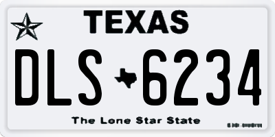 TX license plate DLS6234