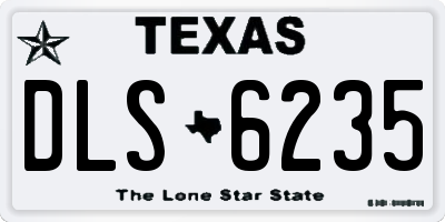 TX license plate DLS6235