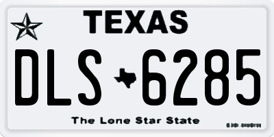 TX license plate DLS6285