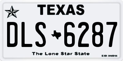 TX license plate DLS6287
