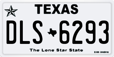TX license plate DLS6293