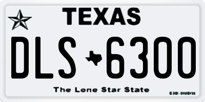 TX license plate DLS6300