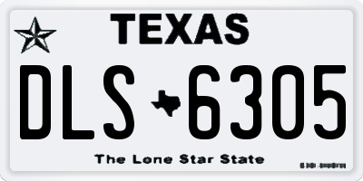 TX license plate DLS6305
