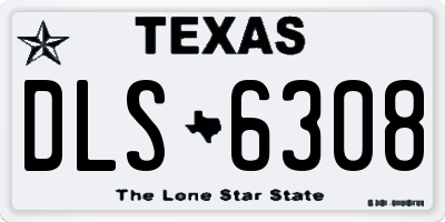 TX license plate DLS6308
