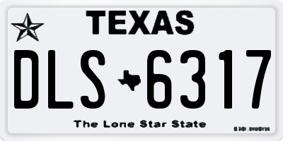 TX license plate DLS6317