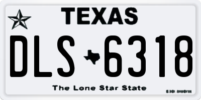 TX license plate DLS6318