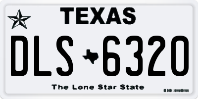 TX license plate DLS6320