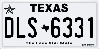 TX license plate DLS6331