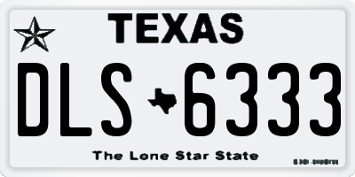 TX license plate DLS6333