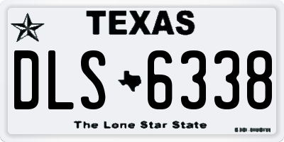 TX license plate DLS6338