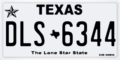 TX license plate DLS6344