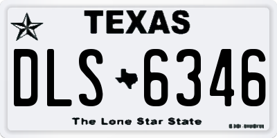 TX license plate DLS6346