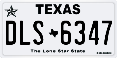 TX license plate DLS6347