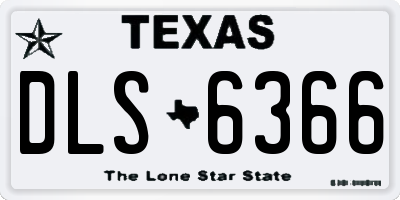 TX license plate DLS6366