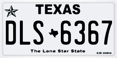 TX license plate DLS6367