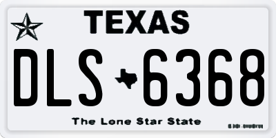TX license plate DLS6368