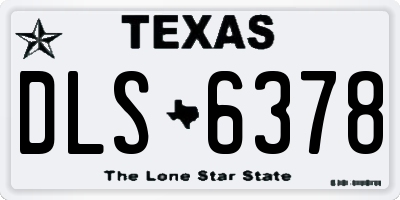 TX license plate DLS6378