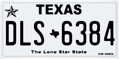 TX license plate DLS6384