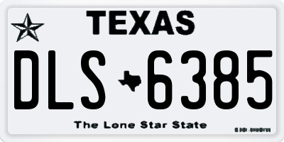 TX license plate DLS6385