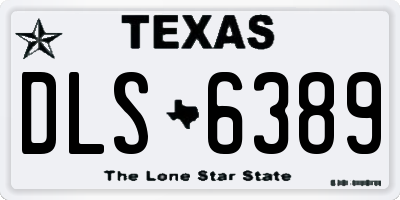 TX license plate DLS6389