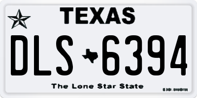 TX license plate DLS6394