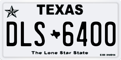 TX license plate DLS6400
