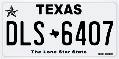 TX license plate DLS6407