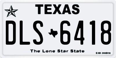 TX license plate DLS6418