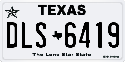 TX license plate DLS6419