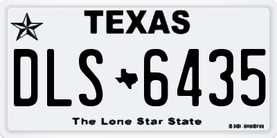 TX license plate DLS6435