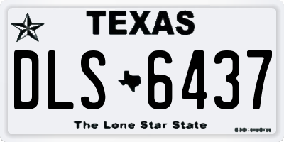 TX license plate DLS6437