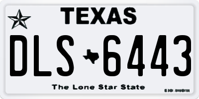 TX license plate DLS6443