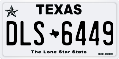 TX license plate DLS6449