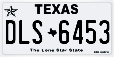 TX license plate DLS6453