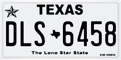 TX license plate DLS6458
