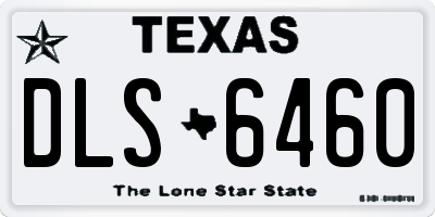 TX license plate DLS6460