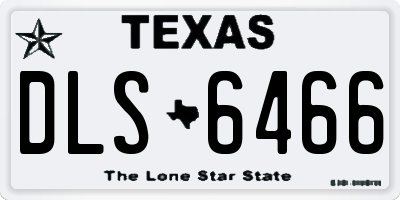 TX license plate DLS6466