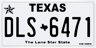 TX license plate DLS6471
