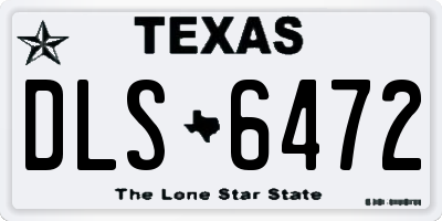 TX license plate DLS6472