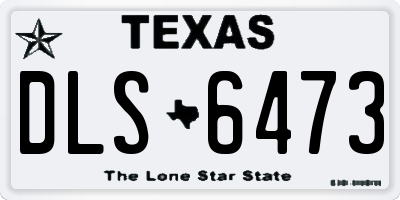 TX license plate DLS6473