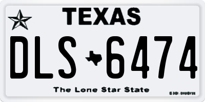 TX license plate DLS6474