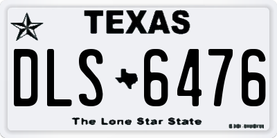 TX license plate DLS6476