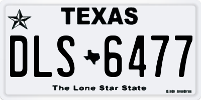 TX license plate DLS6477