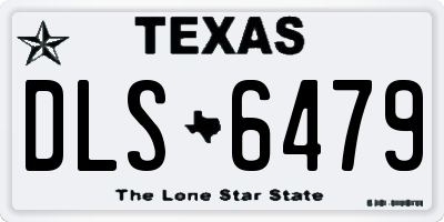 TX license plate DLS6479