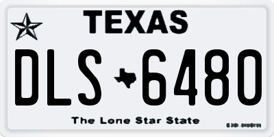 TX license plate DLS6480